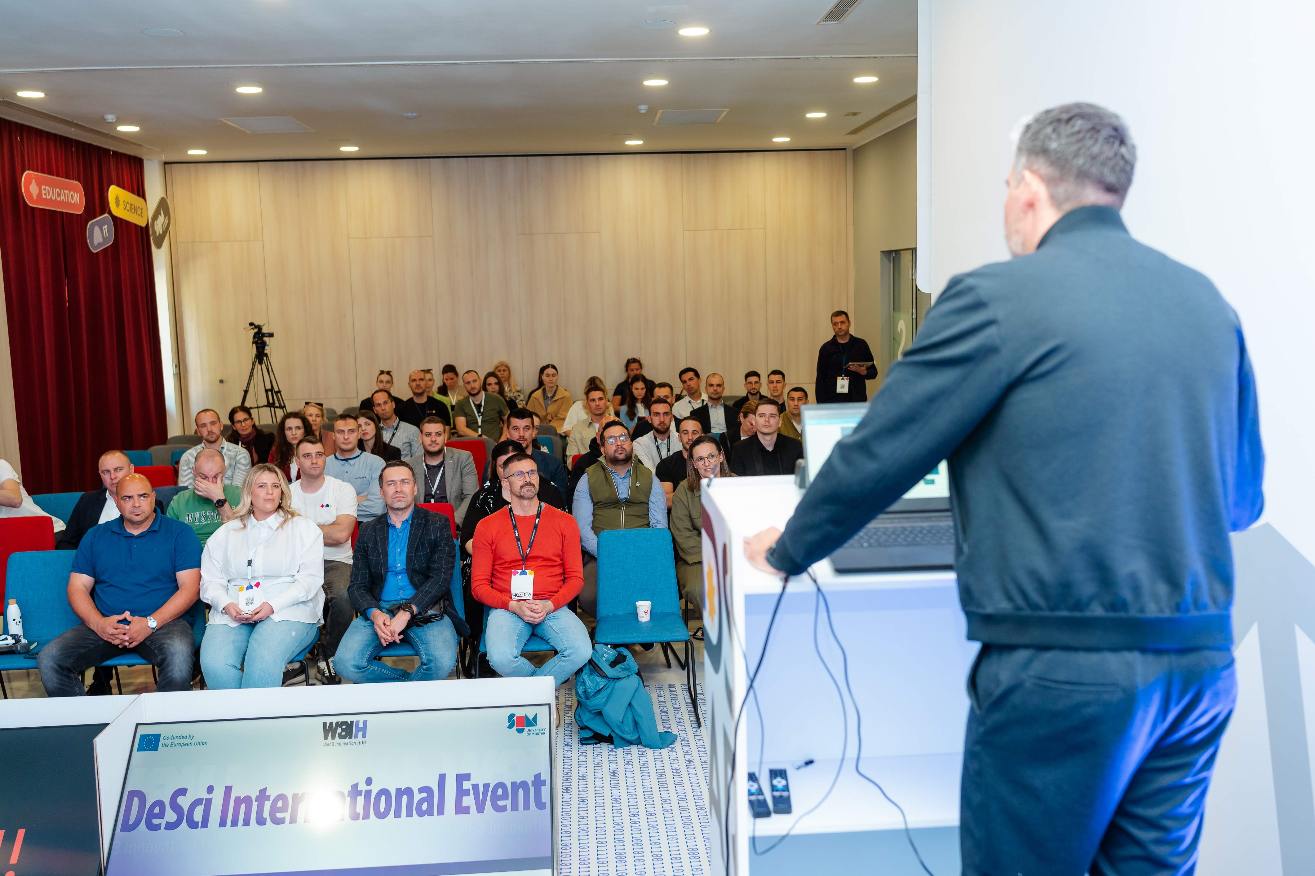 Audience attending the DeSci International Event in Mostar